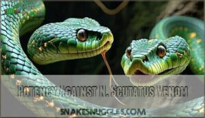 potency against n. scutatus venom