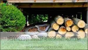 preferred hiding spots for snakes