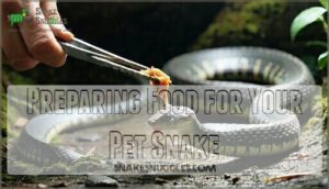 preparing food for your pet snake