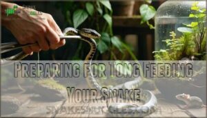 preparing for tong feeding your snake