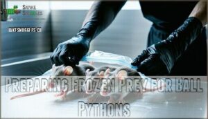 preparing frozen prey for ball pythons