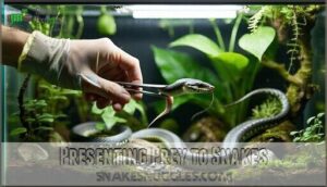 presenting prey to snakes
