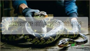 preventing boa constrictor bites