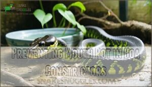preventing mouth rot in boa constrictors