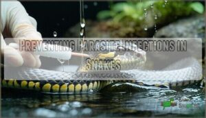 preventing parasite infections in snakes