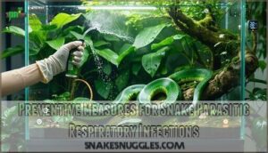 preventive measures for snake parasitic respiratory infections