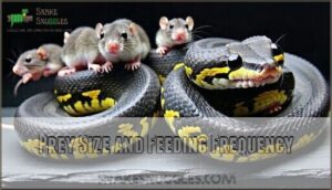 prey size and feeding frequency