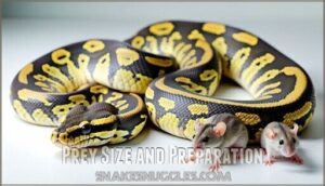 prey size and preparation