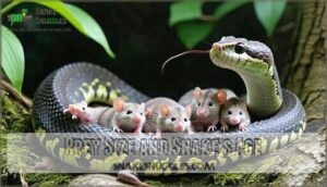 prey size and snake's age
