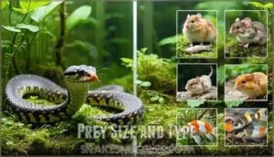 prey size and type prey size and type
