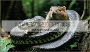 prey suffocation and death