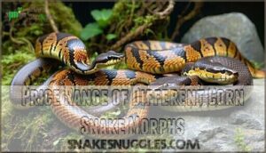 price range of different corn snake morphs