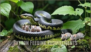 python feeding requirements