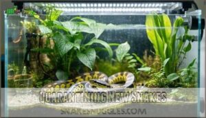 quarantining new snakes