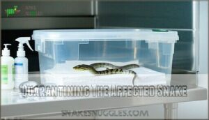 quarantining the affected snake
