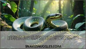 record for oldest boa constrictor