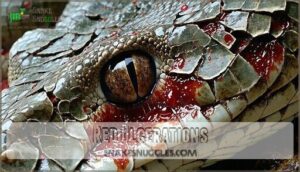 red ulcerations