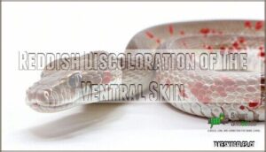 reddish discoloration of the ventral skin