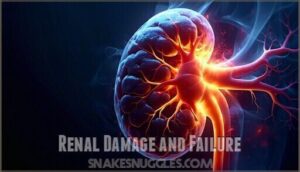 renal damage and failure