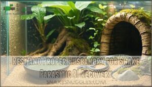 rest and proper husbandry for snake parasitic ri recovery