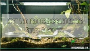 rest and proper husbandry for snake recovery