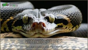 retained eye caps