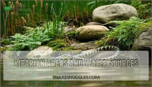 riparian areas and water sources