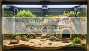 rosy boa enclosure guidelines size and type