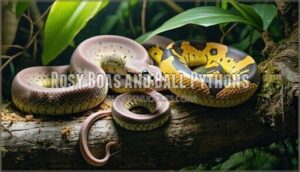 rosy boas and ball pythons