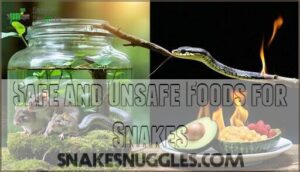 safe and unsafe foods for snakes