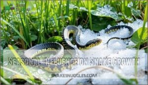 seasonal influence on snake growth