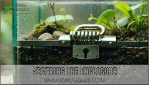 securing the enclosure