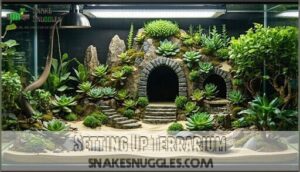 setting up terrarium