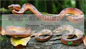 several subspecies found in south america