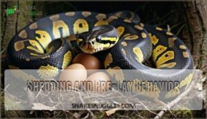 shedding and pre-lay behavior