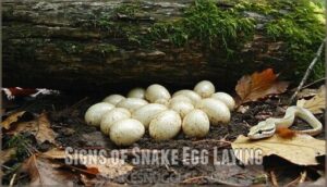 signs of snake egg laying