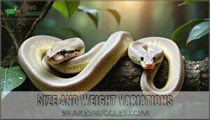 size and weight variations