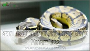skin discoloration and unexplained weight loss