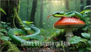 snake behavior in rain