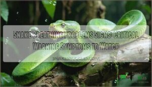 snake breathing problems signs