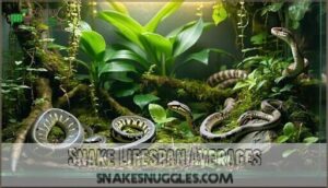 snake lifespan averages