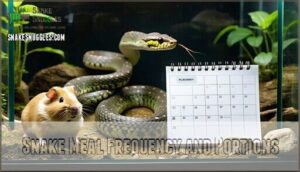 snake meal frequency and portions