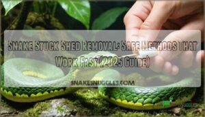 snake stuck shed removal