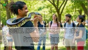 social interactions with ball pythons in public