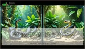 species specific requirements species specific requirements