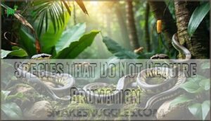 species that do not require brumation