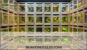 stackable design and modular options