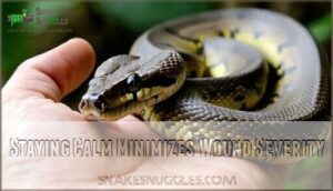 staying calm minimizes wound severity