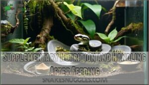 supplementary nutrition and handling after feeding