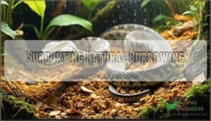 supporting natural burrowing